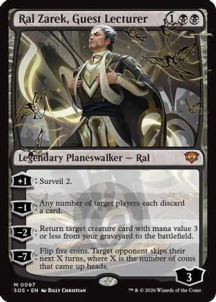 Ral Zarek, Guest Lecturer (SOS-097) - Secrets of Strixhaven Foil - for just $1.08! 