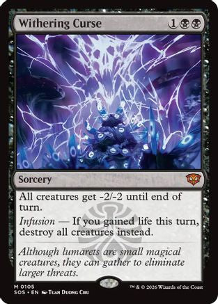 Withering Curse (SOS-105) - Secrets of Strixhaven Foil - for just $0.56! 
