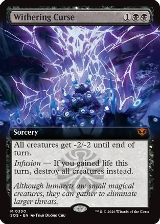 Withering Curse (Extended Art) (SOS-330) - Secrets of Strixhaven Foil - for just $1.65! 
