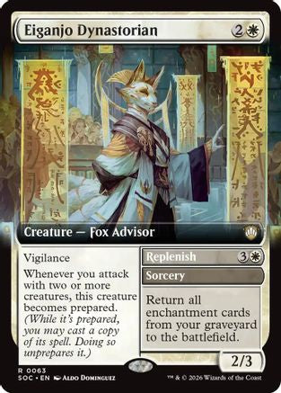 Eiganjo Dynastorian (Extended Art) (SOC-063) - Commander: Secrets of Strixhaven - for just $1.10! 