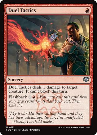 Duel Tactics (SOS-112) - Secrets of Strixhaven Foil - for just $0.08! 