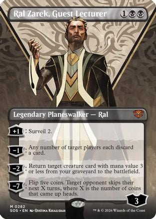 Ral Zarek, Guest Lecturer (Borderless) (SOS-282) - Secrets of Strixhaven Foil - for just $2.25! 