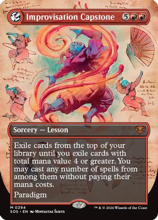 Improvisation Capstone (Borderless) (SOS-294) - Secrets of Strixhaven Foil - for just $7.64! 