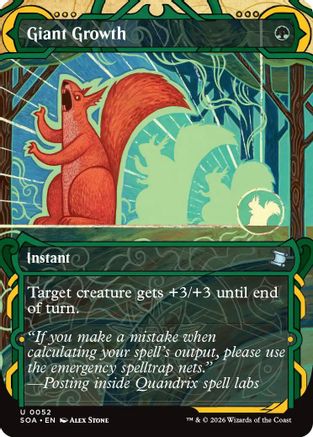 Giant Growth (SOA-052) - Secrets of Strixhaven: Mystical Archive Foil - for just $0.12! 