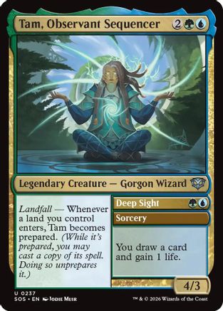 Tam, Observant Sequencer (SOS-237) - Secrets of Strixhaven Foil - for just $0.09! 