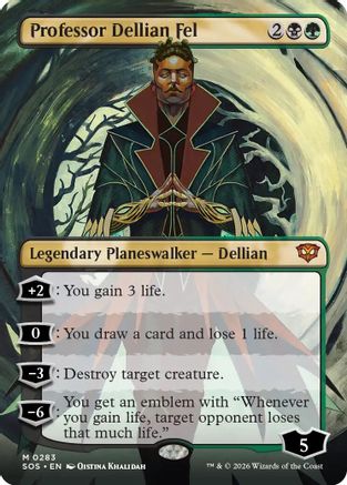 Professor Dellian Fel (Borderless) (SOS-283) - Secrets of Strixhaven - for just $2.50! 