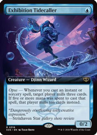 Exhibition Tidecaller (Extended Art) (SOS-316) - Secrets of Strixhaven Foil - for just $0.82! 