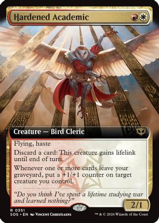 Hardened Academic (Extended Art) (SOS-351) - Secrets of Strixhaven - for just $0.45! 