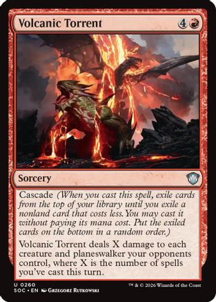 Volcanic Torrent (SOC-260) - Commander: Secrets of Strixhaven - for just $0.07! 