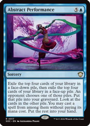 Abstract Performance (SOC-017) - Commander: Secrets of Strixhaven - for just $0.10! 