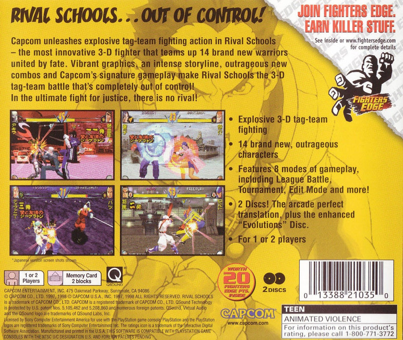 Rival Schools – PlayStation 1 (PS1) - for just $0! 