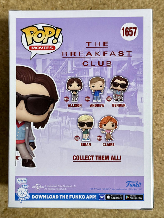 Judd Nelson Signed John Bender Breakfast Club Funko Pop! #1657 With PSA COA - for just $300! 