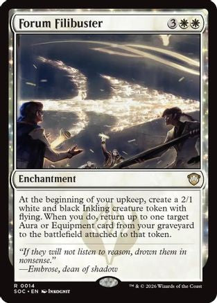 Forum Filibuster (SOC-014) - Commander: Secrets of Strixhaven - for just $0.10! 