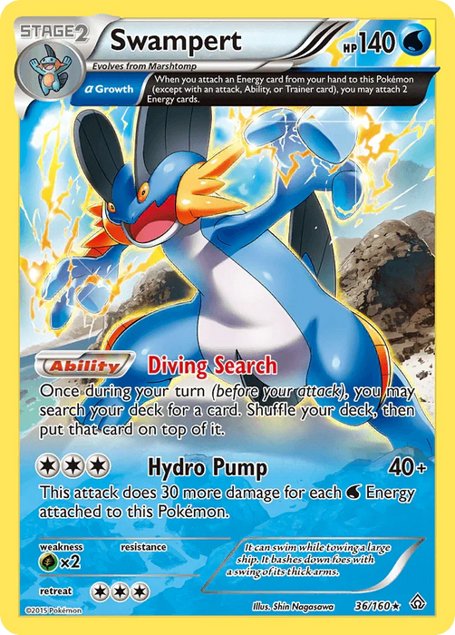 Swampert (36/160) [XY: Primal Clash] - for just $11.45! 