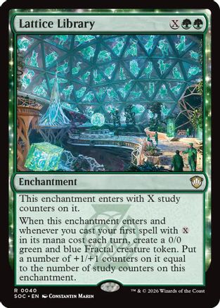 Lattice Library (SOC-040) - Commander: Secrets of Strixhaven - for just $0.13! 