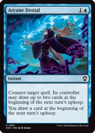 Arcane Denial (SOC-187) - Commander: Secrets of Strixhaven - for just $0.41! 
