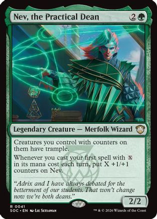 Nev, the Practical Dean (SOC-041) - Commander: Secrets of Strixhaven - for just $0.11! 