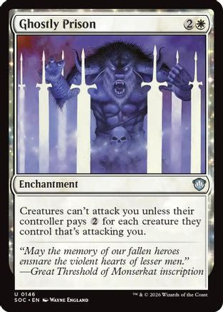 Ghostly Prison (SOC-146) - Commander: Secrets of Strixhaven - for just $1.40! 