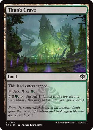 Titan's Grave (SOS-266) - Secrets of Strixhaven Foil - for just $0.10! 