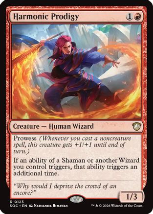 Harmonic Prodigy (SOC-123) - Commander: Secrets of Strixhaven - for just $0.81! 