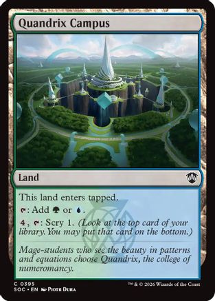 Quandrix Campus (SOC-395) - Commander: Secrets of Strixhaven - for just $0.09! 
