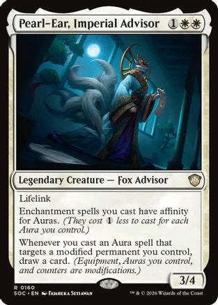 Pearl-Ear, Imperial Advisor (SOC-160) - Commander: Secrets of Strixhaven - for just $0.10! 