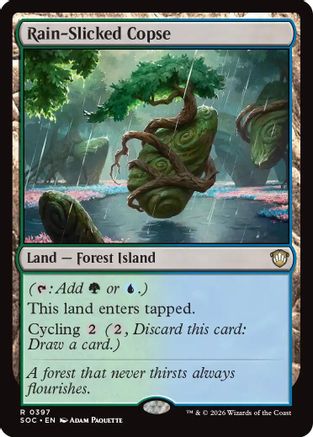 Rain-Slicked Copse (SOC-397) - Commander: Secrets of Strixhaven - for just $0.10! 