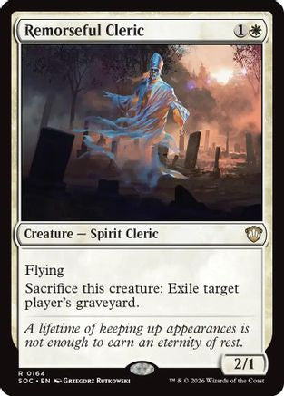 Remorseful Cleric (SOC-164) - Commander: Secrets of Strixhaven - for just $0.06! 