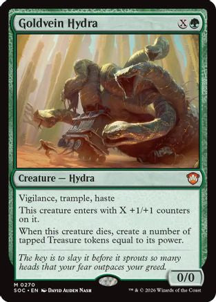 Goldvein Hydra (SOC-270) - Commander: Secrets of Strixhaven - for just $0.95! 