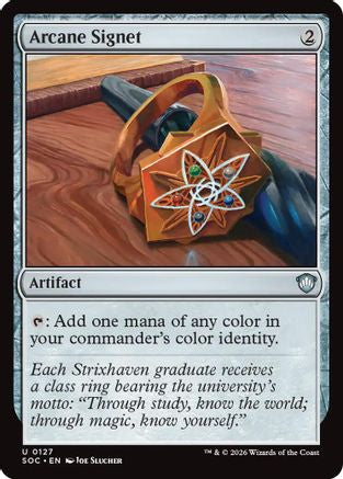 Arcane Signet (SOC-127) - Commander: Secrets of Strixhaven - for just $0.16! 