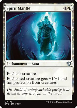 Spirit Mantle (SOC-175) - Commander: Secrets of Strixhaven - for just $0.11! 