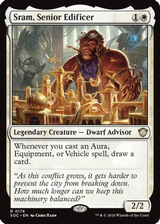 Sram, Senior Edificer (SOC-176) - Commander: Secrets of Strixhaven - for just $0.13! 