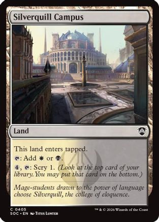 Silverquill Campus (SOC-405) - Commander: Secrets of Strixhaven - for just $0.12! 