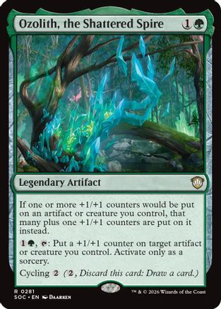 Ozolith, the Shattered Spire (SOC-281) - Commander: Secrets of Strixhaven - for just $1.38! 