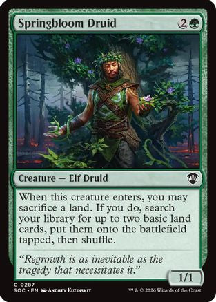 Springbloom Druid (SOC-287) - Commander: Secrets of Strixhaven - for just $0.08! 