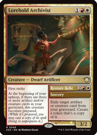 Lorehold Archivist (SOC-049) - Commander: Secrets of Strixhaven - for just $0.09! 