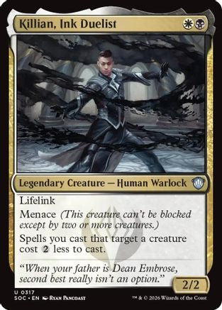 Killian, Ink Duelist (SOC-317) - Commander: Secrets of Strixhaven - for just $0.07! 
