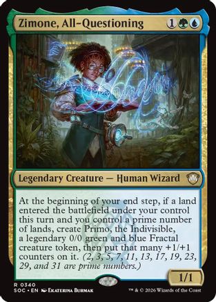 Zimone, All-Questioning (SOC-340) - Commander: Secrets of Strixhaven - for just $0.30! 