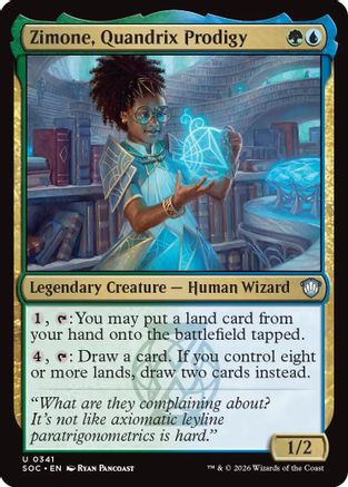 Zimone, Quandrix Prodigy (SOC-341) - Commander: Secrets of Strixhaven - for just $0.09! 