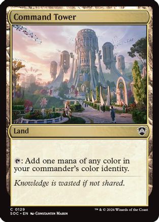 Command Tower (SOC-129) - Commander: Secrets of Strixhaven - for just $0.08! 