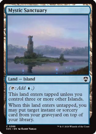 Mystic Sanctuary (SOC-388) - Commander: Secrets of Strixhaven - for just $0.27! 