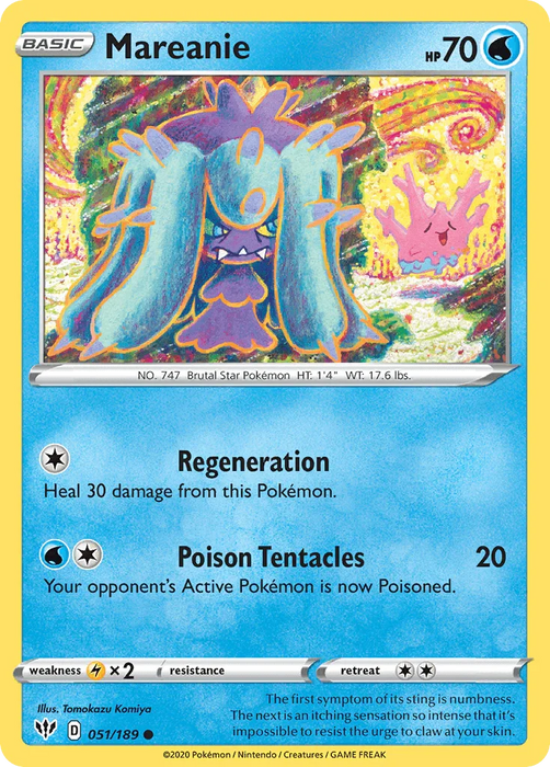 Mareanie (051/189) [Sword & Shield: Darkness Ablaze] - for just $0.10! 