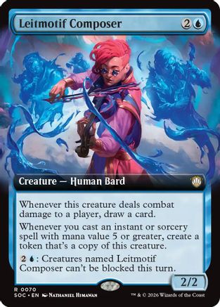 Leitmotif Composer (Extended Art) (SOC-070) - Commander: Secrets of Strixhaven - for just $0.11! 
