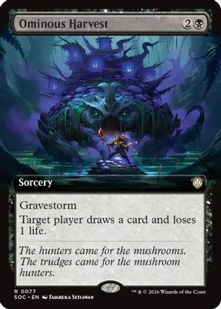 Ominous Harvest (Extended Art) (SOC-077) - Commander: Secrets of Strixhaven - for just $0.41! 