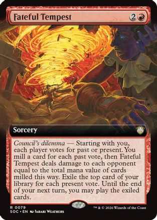 Fateful Tempest (Extended Art) (SOC-079) - Commander: Secrets of Strixhaven - for just $0.15! 