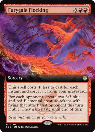 Furygale Flocking (Extended Art) (SOC-080) - Commander: Secrets of Strixhaven - for just $0.10! 