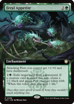 Feral Appetite (Extended Art) (SOC-086) - Commander: Secrets of Strixhaven - for just $0.17! 
