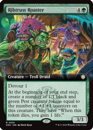 Ribtruss Roaster (Extended Art) (SOC-091) - Commander: Secrets of Strixhaven - for just $0.17! 