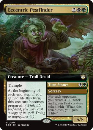 Eccentric Pestfinder (Extended Art) (SOC-094) - Commander: Secrets of Strixhaven - for just $0.23! 