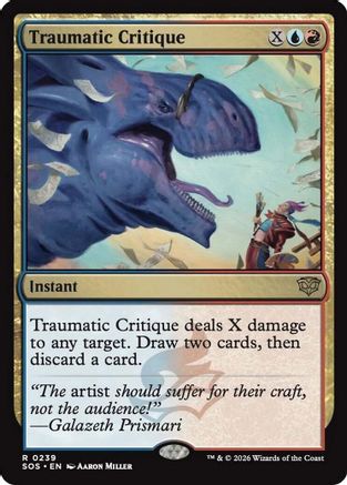 Traumatic Critique (SOS-239) - Secrets of Strixhaven Foil - for just $0.51! 